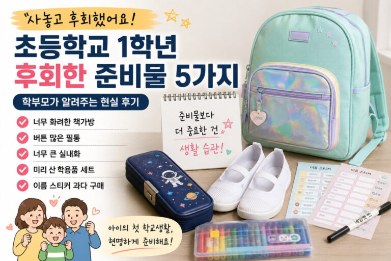 초등학교 후회하는 준비물
