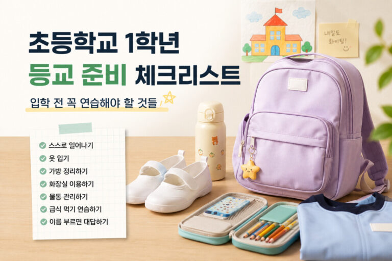 초등학교입학 생활습관
