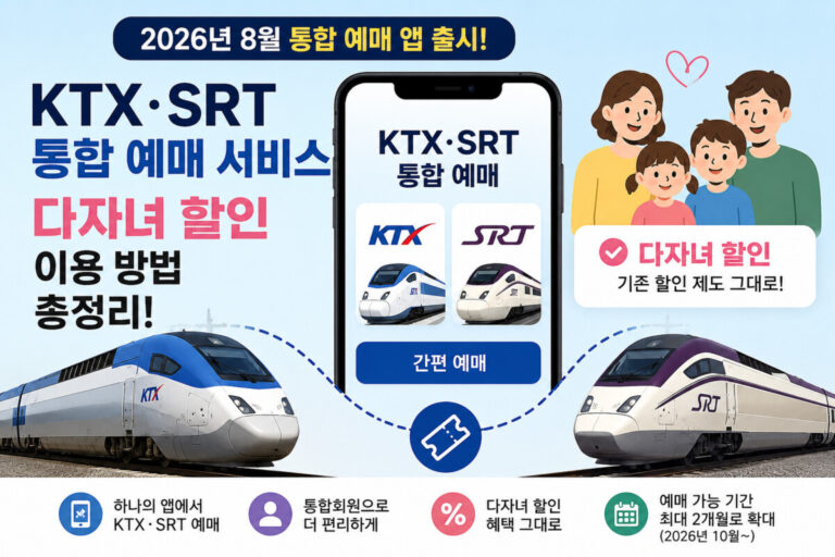 ktx srt 다자녀할인