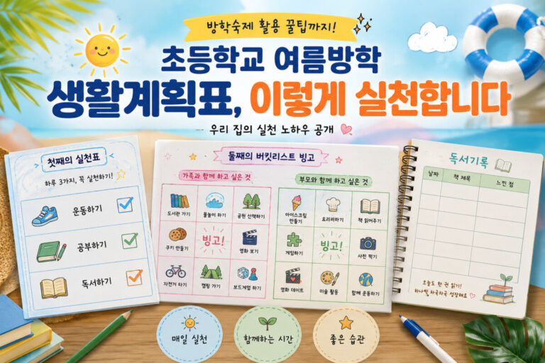 여름방학 생활계획표