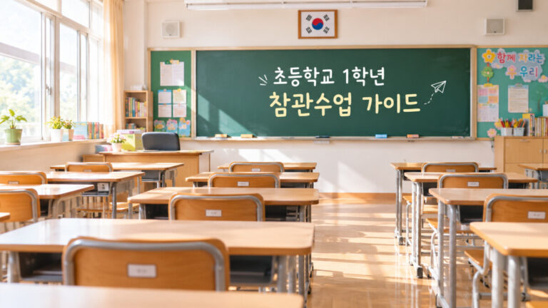 초등학교 1학년 참관수업 가이드