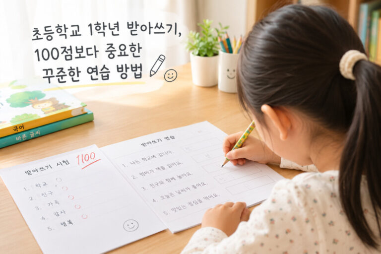 초등학교 1학년 받아쓰기