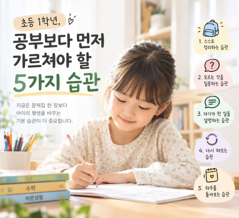 초등학생 5가지 습관
